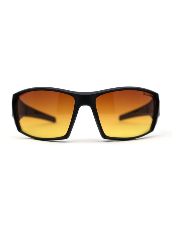 Xloop HD Lens Wrap Around Biker Style Sport Sunglasses Matte Black