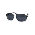 thumbnail image 1 of Xloop Mens Metal Rim Narrow Rectangular Pilots Sunglasses Gunmetal Matte Black, 1 of 4