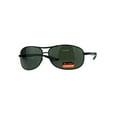 thumbnail image 1 of Xloop Mens Oval Metal Rim Pilots Officer Warp Sunglasses Black Green, 1 of 4