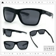 thumbnail image 1 of Xloop Mens Rectangle Sport Classic Wrap Horned Plastic Sunglasses All Black, 1 of 8
