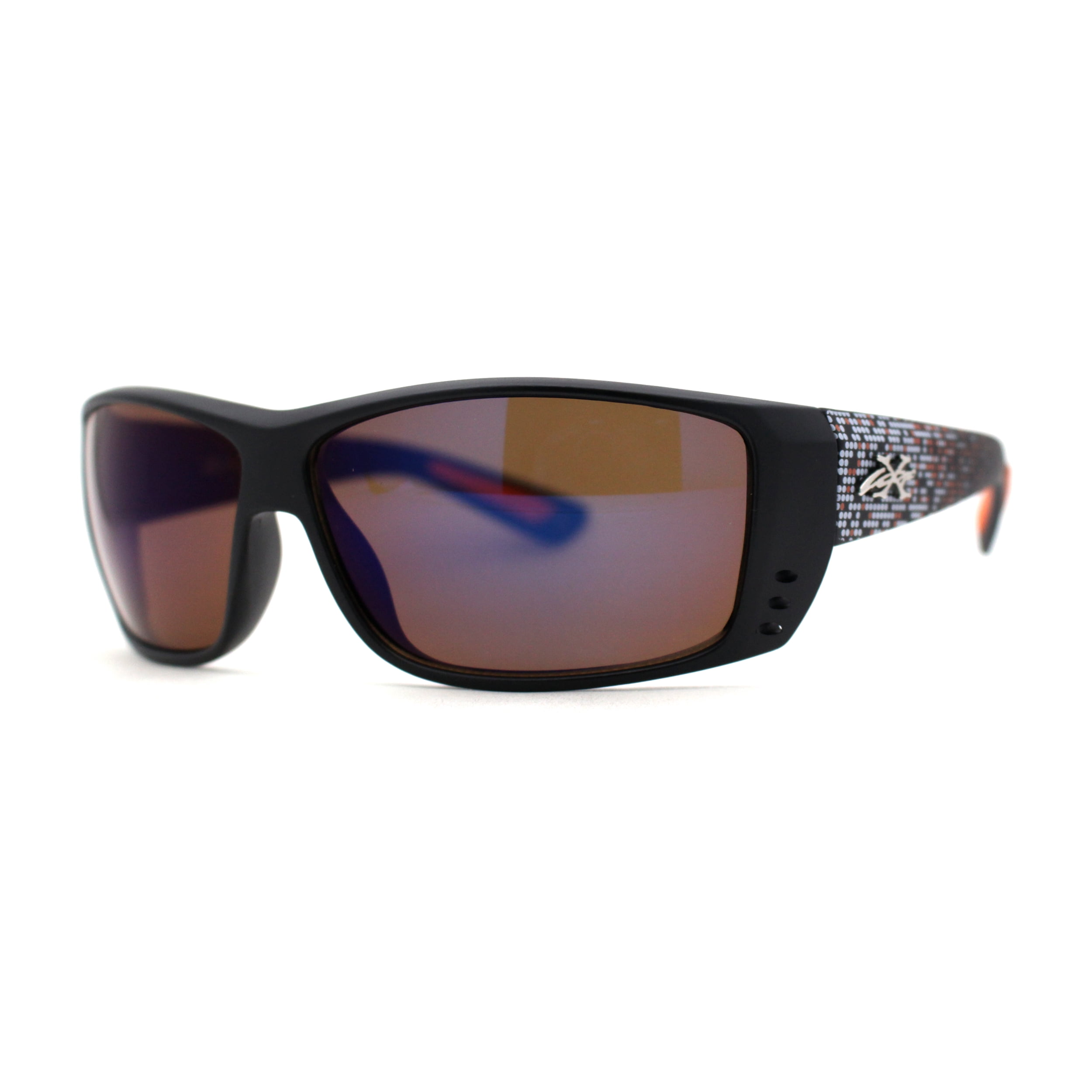 SA106 Bluebuster Men's Sport Sunglasses - Black Plastic Frame, Blue Night Driving Lenses, 100% UV Protection - View #12