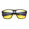 thumbnail image 1 of Xloop Night Driving Vision Classic Large Biker Style Wrap Around Plastic Sport Sunglasses Matte Black, 1 of 5