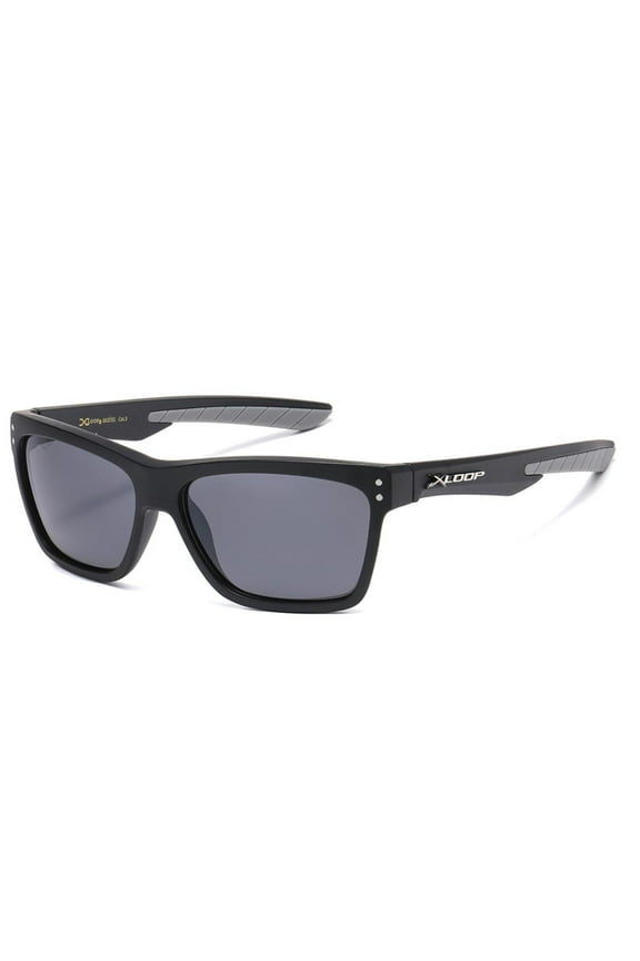 Xloop Retro Sport Matte Black Wrap Around Cycling Fishing Golfing SUNGLASSES Free Shipping