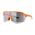 thumbnail image 1 of Xloop Silver Mirror Shield Oversize Half Rim Neon Plastic Sport Sunglasses Orange, 1 of 1