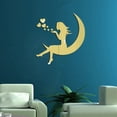 thumbnail image 1 of Xloro 3D Wall Sticker Acrylic Wall Decor Fairy on Moon Beauty Blowing Heart Removable Self-Adhesive Wall Decal for Bedroom Living Room Home Decoration (1Pc 7.47"x7.87"), 1 of 5