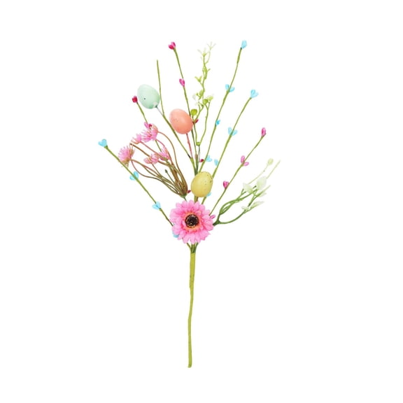 Xloro Artificial Easter Egg Stems Spring Decor Faux Berry Branches for Vase Arrangement and Floral Centerpieces Decorative Easter Greenery for Home Party Mantel (1Pc 16")