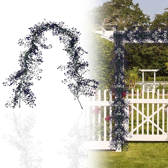 Xloro Artificial Hanging Vine Garland Faux Greenery Ivy and Ferns for Home Garden Wedding or Indoor/Outdoor Wall Decor Fake Plants Party Arch Decor (1Pc 70.87")