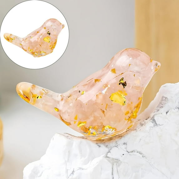 Xloro Bird Figurines Miniature Resin Decorative Statue Collectible Animal Art Paperweight for Desktop Office Home Shelf Room Decor (1Pc 1")