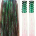 thumbnail image 1 of Xloro Clip-In Hair Tinsel Extensions Set Glitter Hair Accessories for Women Sparkly Fairy Hair Strands for Parties Festivals & Daily Styling (1Pack 20"), 1 of 9