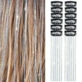 thumbnail image 1 of Xloro Glitter Hair Tinsel Clip-In Kit Heat Resistant Sparkling Hair Extensions for Women Festival Costume Party and Holiday Hair Styling (1Pc 20"), 1 of 9