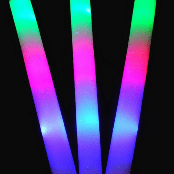 Xloro LED Foam Glow Sticks with Color Changing Modes Light Up Glow Wands for Parties and Events Wedding Concert Festival Home Decor (1Pc 18.9")