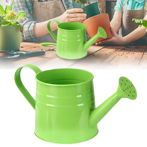 Xloro Metal Watering Can with Long Spout and Handle Durable Sprinkling Can for Indoor Outdoor Plants Garden Flower Lawn Watering Tool Decor (1Pc 9.6"x4.5")