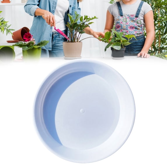 Xloro Plastic Plant Saucer Round Drainage Tray for Flower Pots Durable Water Catch Tray for Home Garden Patio Use (1Pc 5.91")