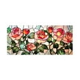 thumbnail image 1 of Xloro Rose Stained Glass Window Film Floral Window Film Retro Flowers Window Privacy Film Stained Glass Decals Glass Static Cling Window Sticker (1Pc 39.37"x17.72"), 1 of 2