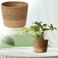 thumbnail image 1 of Xloro Small Woven Plant Basket Seagrass Flower Pot Holder Mini Decorative Basket for Small Plants or Storage Indoor Living Room Bedroom Home (1Pc 6"x8"x6"), 1 of 8