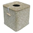 thumbnail image 1 of Xloro Tissue Box Cover, Wicker Tissue Box Cover, Handmade Woven Cube Paper Towel Holder, Decorative Tissue Box, Square Tissue Box for Bathroom Office Table, 5.51", 1 of 2