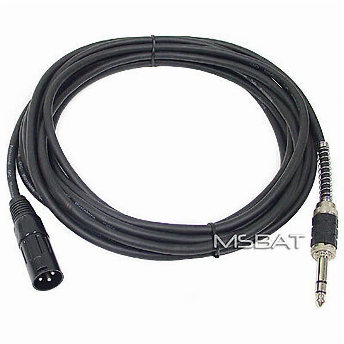 Xlr Male To 1/4" Trs Male Plug Audio Cable - 19.5 Ft Length