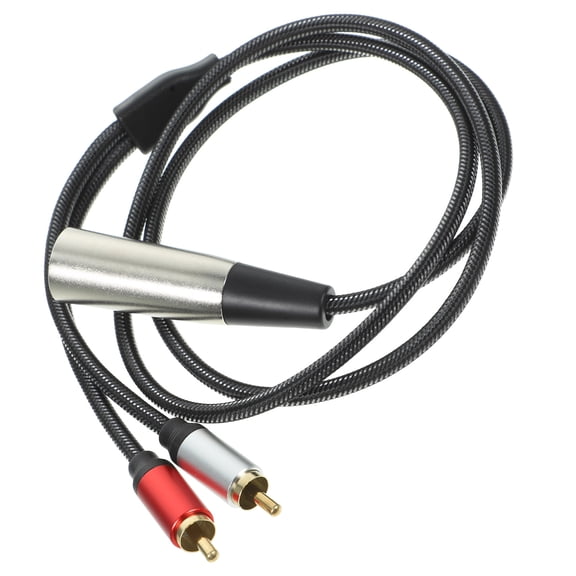 Xlr to Rca Audio Converter Cable in Black Practical Durable Mic Cord for Clear Sound Transmission