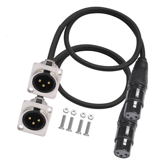 Xlrs Panel Mount Cable 3Pin Male To Female Shielded Contacts Connectors Shielded Audios Cable For Stage Equipment Rack