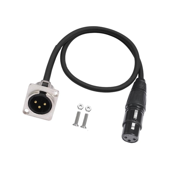 Xlrs Panel Mount Cable 3Pin Male To Female Shielded Contacts Connectors Shielded Audios Cable For Stage Equipment Rack