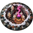 thumbnail image 1 of Xlulu Abyss Quilted Round Mat,3D Halloween Rug, Halloween Round Rug Spooky Ghost Pumpkin Optical Circular Floor Mat Halloween Decor Non Doormat, 1 of 6