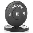 thumbnail image 1 of Xmark Bumper Plates - Black Stainless Steel - 25 LB (Pair), 1 of 4
