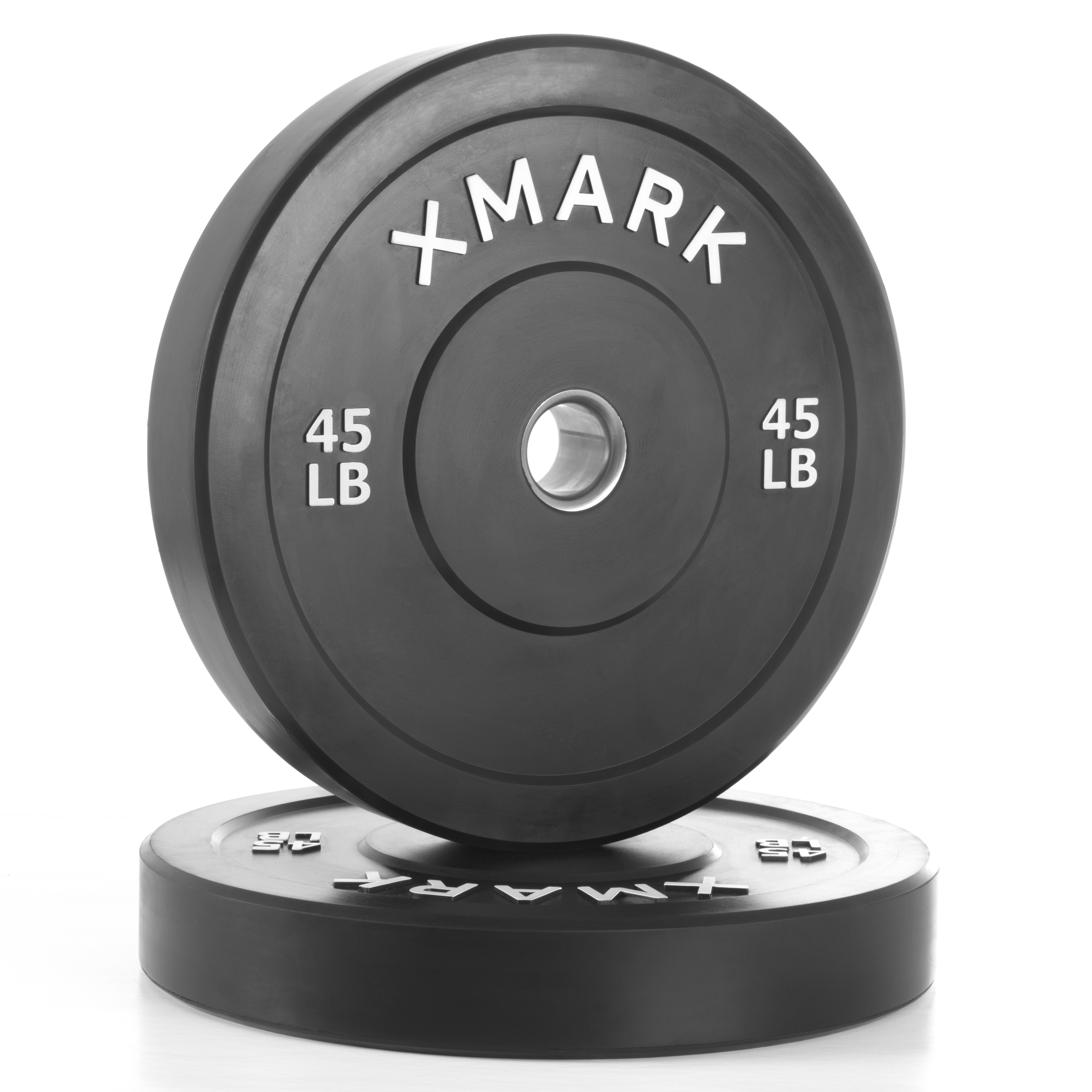 Xmark Bumper Plates Black Stainless Steel 45 LB (Pair)