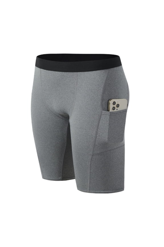 1/2/3 Pack Compression Shorts Men Spandex Sport Shorts Quick Dry Athletic Workout Running Shorts with Pockets Compression Baselayer Underwear, S-3XL