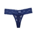 thumbnail image 1 of Xmarks 1/3 Pack Lace Thongs for Women Seamless  Underwear Sexy Thongs Soft Stretch Womens Thong Underwear Solid Color Panties, 1 of 6