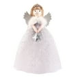 thumbnail image 1 of Xmarks 10.2 Inch Christmas Angel Treetop  Figurine for Christmas Tree Ornaments  Angel Girl with Dress Wing Standing Tree Top Decoration for Holiday Party Gift, 1 of 6
