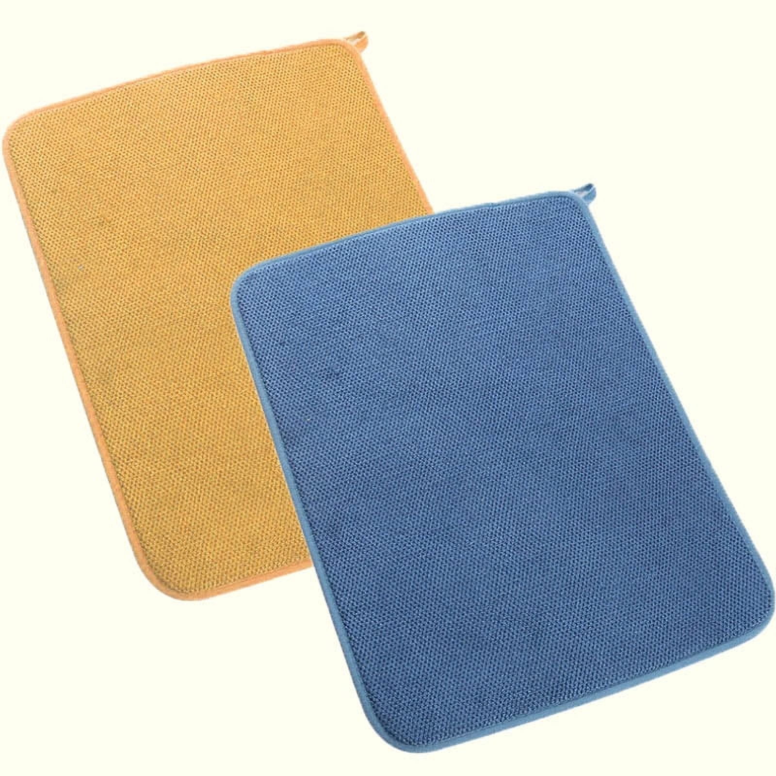 Xmarks 2 Pack Microfiber Dish Drying Mat Super Absorbent Dish Drying