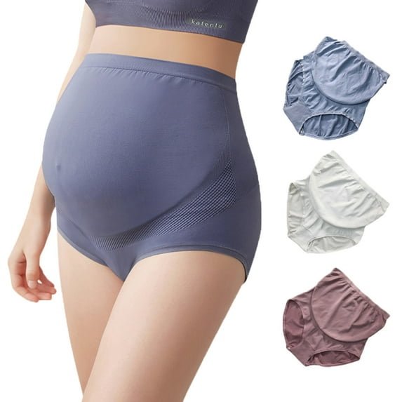 Xmarks 3 Packs Women's Maternity Panty Underwear Over Bump Pregnancy High Waist Belly Support 88-258.5LBS