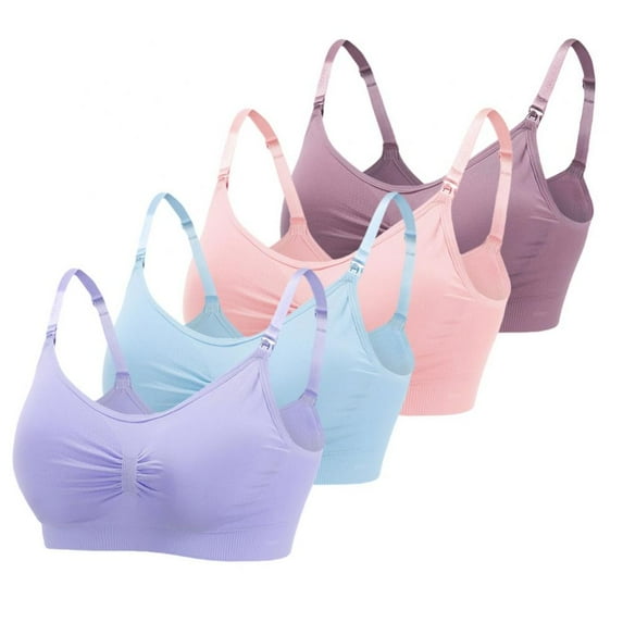 Xmarks 4 Pack Nursing Bras Maternity Bra for Breastfeeding Pregnancy Wireless Bralette 44/100ABCD,46/105ABCD