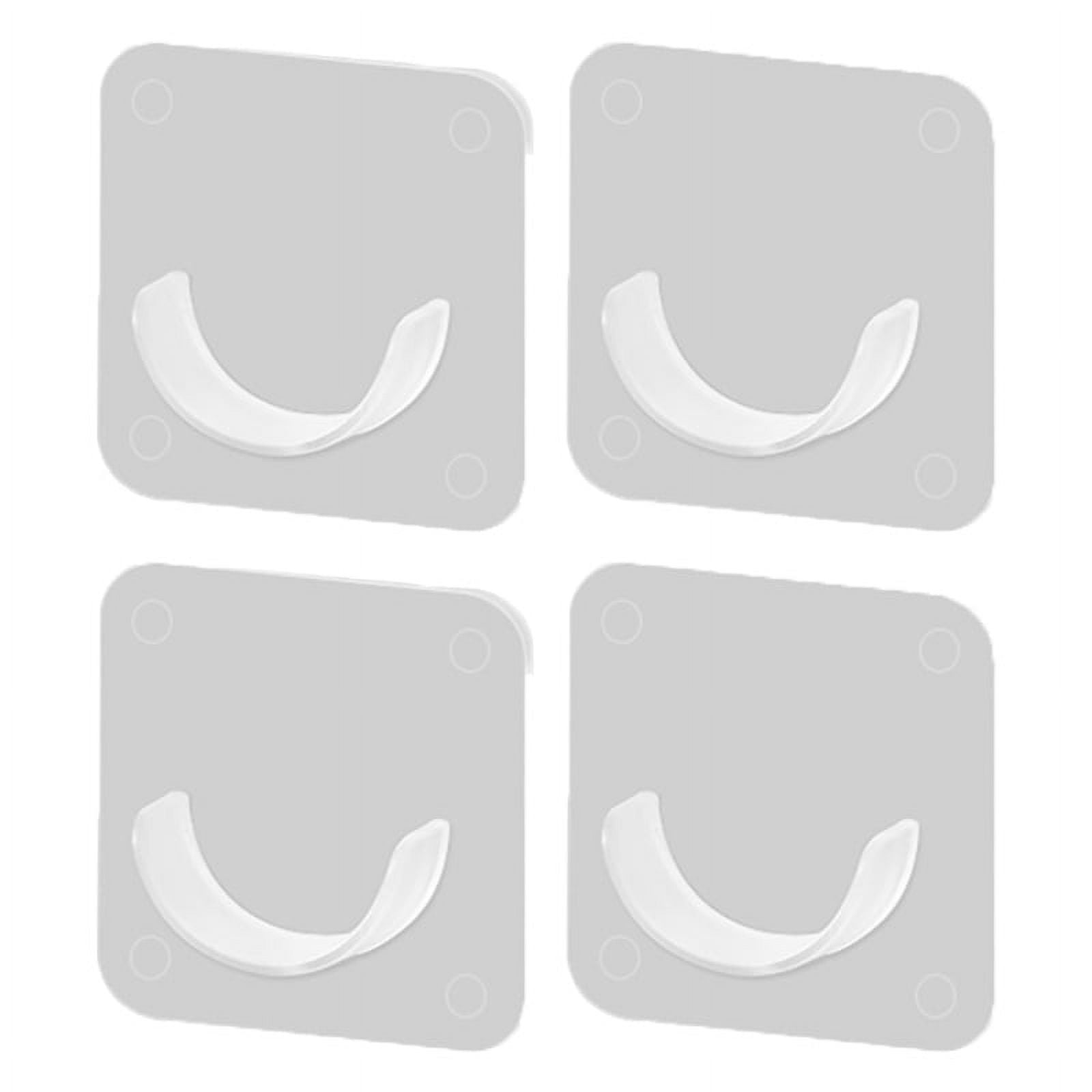 Xmarks Adhesive Shower Curtain Rod Holder, 4Pcs Transparent Shower Rod