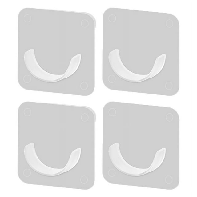 Xmarks Adhesive Shower Curtain Rod Holder, 4Pcs Transparent Shower Rod