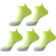 thumbnail image 1 of Xmarks Ankle Athletic Running Socks Low Cut Sports Socks for Men and Women, 5 Pack Yellow, 1 of 7