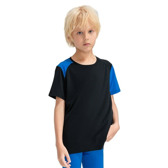 Xmarks Boys and Girls Solid Color T-Shirt Short Sleeve Crew Neck Tee Top Unisex Casual Loose Athletic Short-Sleeve Shirt 5-12T