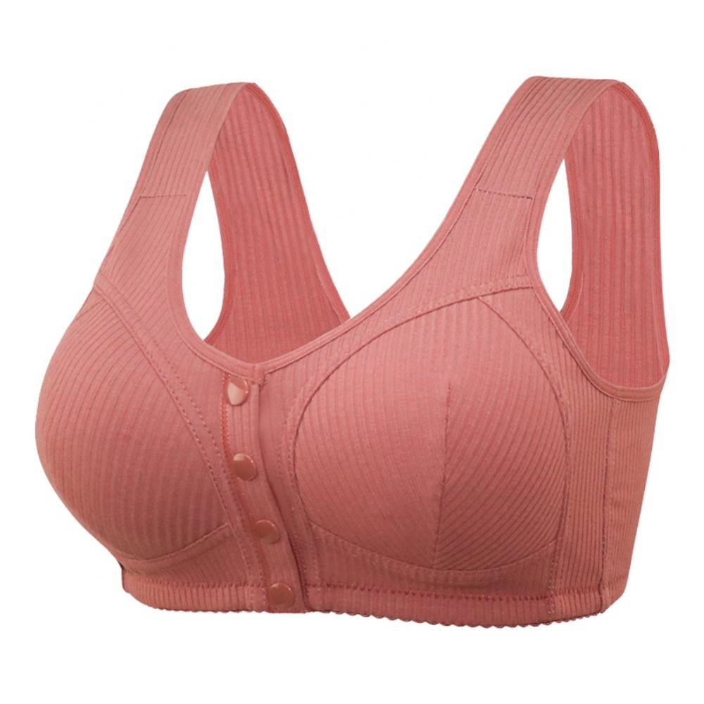 Plus Size Women Cotton Ultra Soft Cup,Everyday Sleep Bras,Front
