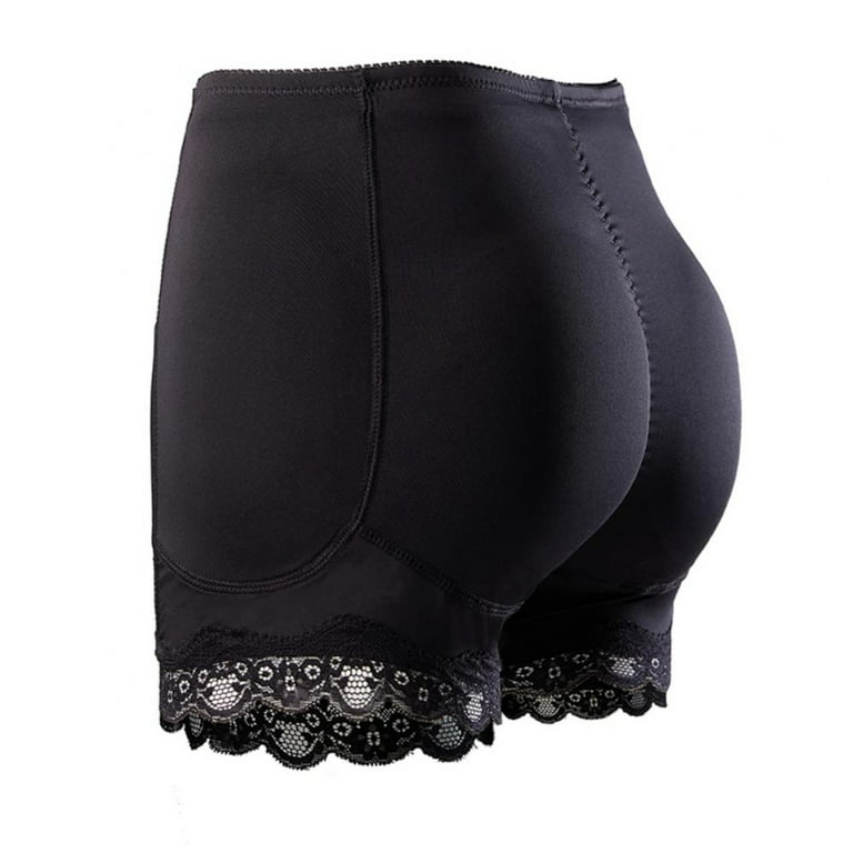 Xmarks Butt Lifter Panties for Women Seamless Padded Underwear Booty Pads  Hip Enhancer Lace Shapewear Boyshorts Black 4XL 