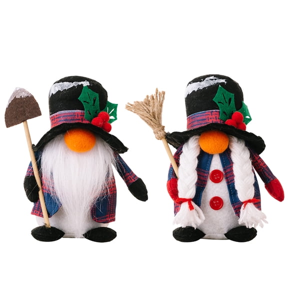 Xmarks Christmas Snowman Gnomes Plush, Handmade Swedish Tomte Gnomes Scandinavian Figurine Gnome Plush Christmas Elf Doll Ornaments Christmas Gnomes Decorations Home Decor
