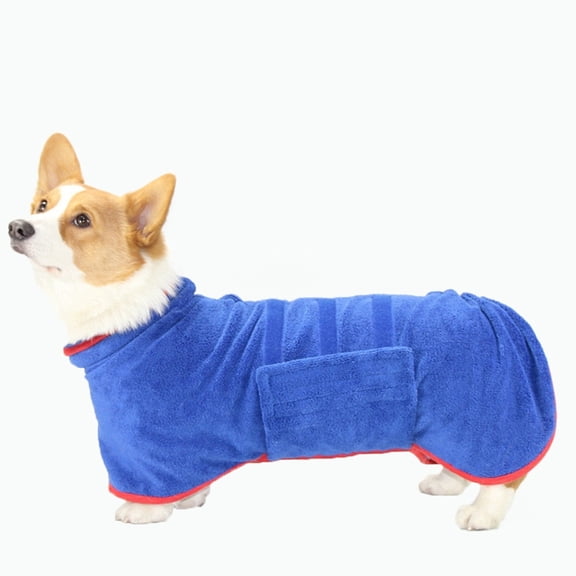 Xmarks Dog Bathrobe, Dog Drying Coat for Grooming, Travel & Beach, Soft Adjustable Pet Dog Bath Robe Towel for Small, Medium & Large Dogs XS-2XL