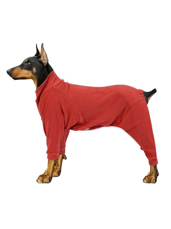 Dog Fleece Pajamas for Small Medium Large Dogs, Winter Warm Jumpsuit for Boy Girl Dogs, Christmas Party Combed Cotton Pjs