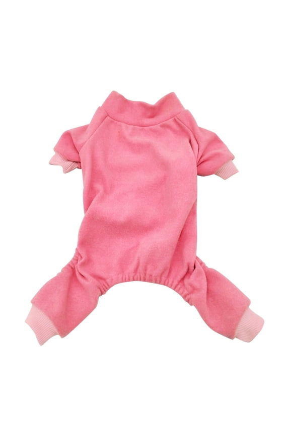 Dog Outfit Lightweight Dog Pajamas Thermal Pjs Puppy Clothes Stretchy Doggie Onesie Pet Shirt Cat Jammies Dark Pink 2XL