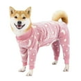 thumbnail image 1 of Xmarks Dog Pajamas Flannel Dog Onesie Warm Pet Clothes Soft Dog Pjs Dog Apparel Dog Jumpsuit Jammies with Legs for Pet Dog Cat, 1 of 8