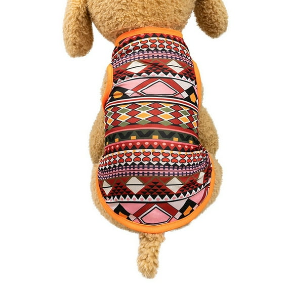 Xmarks Dog Shirts Boho Pet Vest Soft Stretchy Summer Soft Sleeveless T-Shirt Dog Cat Clothes for Small Medium Girl Boy 2.2-18.7lbs