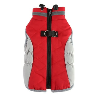 Xmarks Dog Winter Jacket, Windproof Waterproof Outdoor Sports Pet Coat for Cold Weather, Dog Warm Vest Clothes with Leash Ring