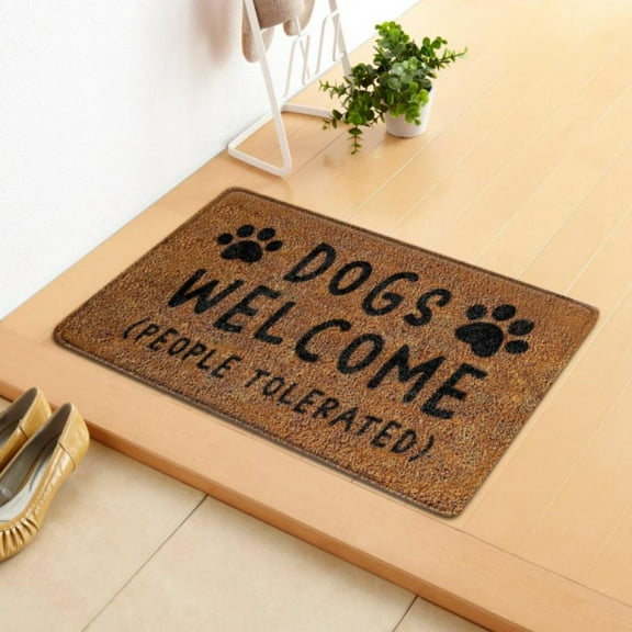 Xmarks Welcome Mat with Non-Slip Rubber Back（16" x 24"） Funny Doormat for Entrance Way Personalized Monogram Home Decor Mats