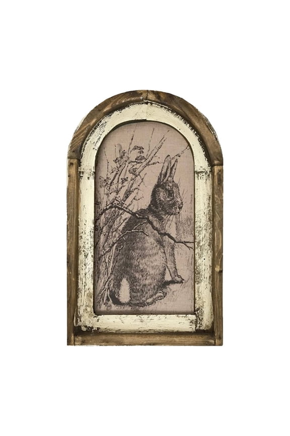 Easter Bunny Vintage Decor, Rabbit Wall Art Rustic Farmhouse Decor Rustic Farmhouse Wall Decor Home Sign, Bunny Rabbit Poster, 30x20cm/11.8x7.8in