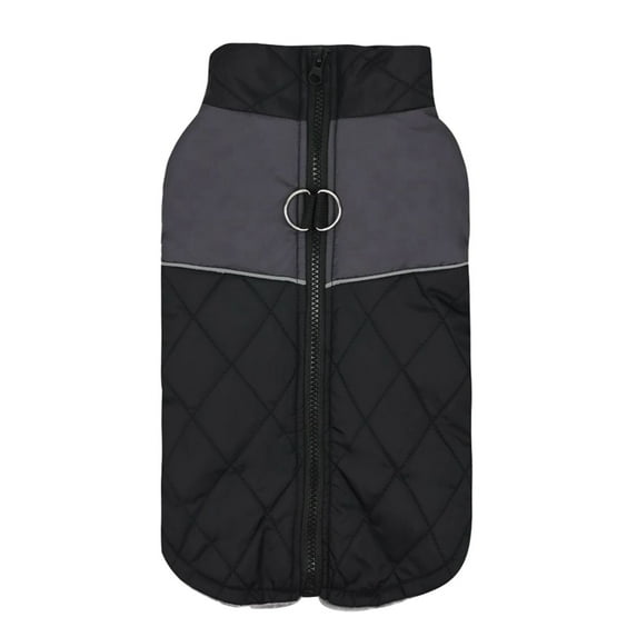 Xmarks Fashion Vest Dog Jacket - Warm Zip Up Dog Bomber Vest with Dual D Ring Leash - Winter Water Resistant Small Dog Sweater