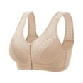 thumbnail image 1 of Xmarks Front Closure Bras for Women, Lace Front Button Shaping Cotton Bras, 1 of 7